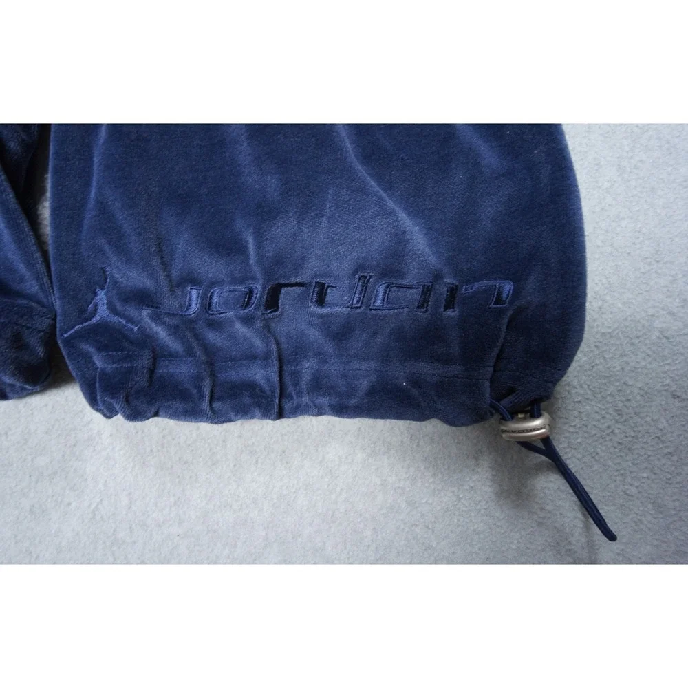 Vintage Air Jordan Pants Mens Large Blue Velour Baggy Athletic Warm Up Y2K